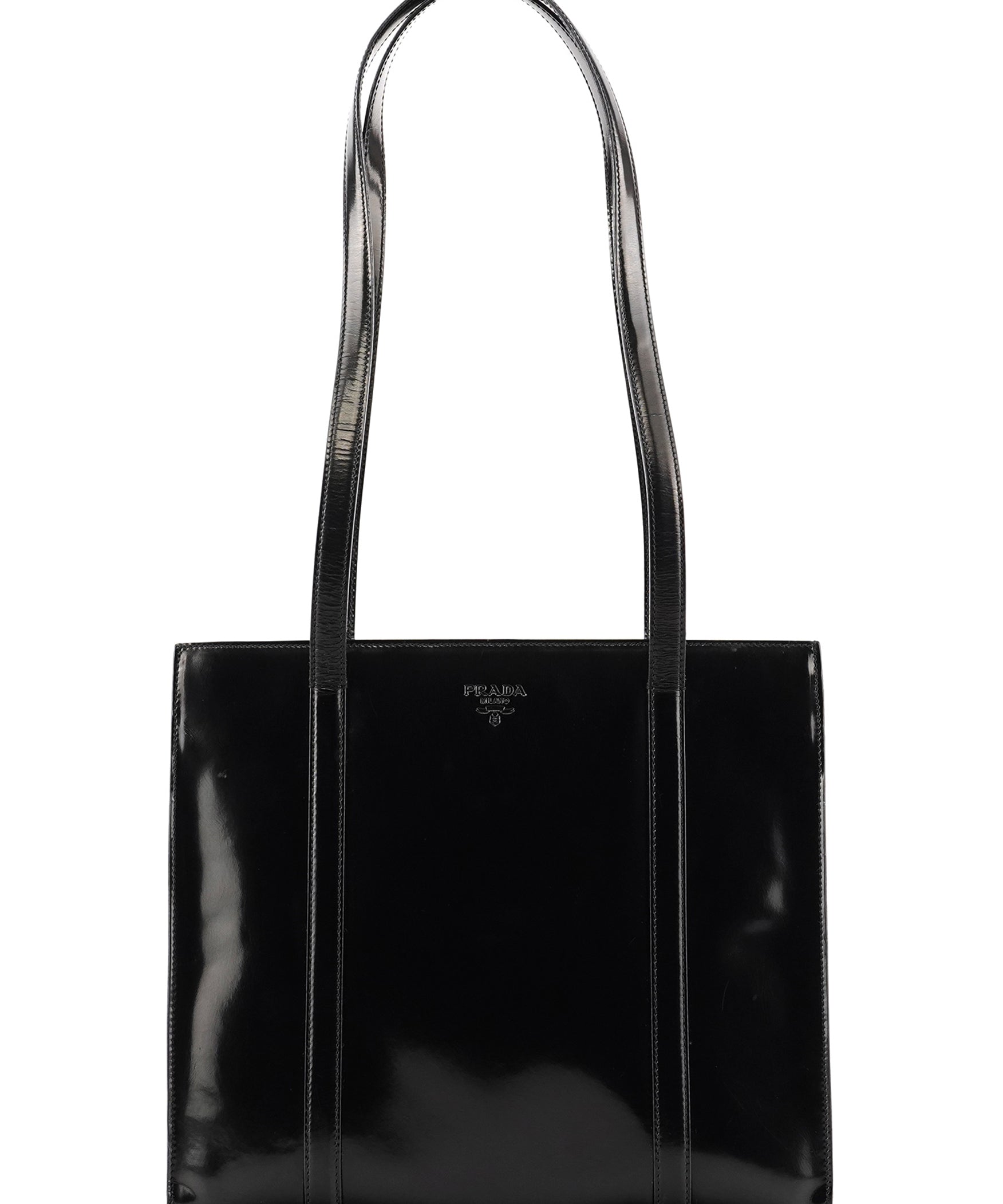 Prada 1995 Black Spazzolato Sport Tote Bag