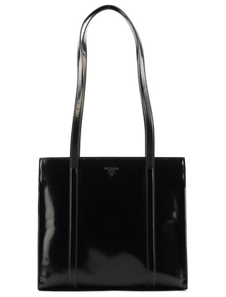 Prada 1995 Black Spazzolato Sport Tote Bag