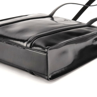 Prada 1995 Black Spazzolato Sport Tote Bag