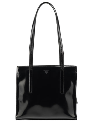 Prada 1995 Black Spazzolato Sport Tote Bag