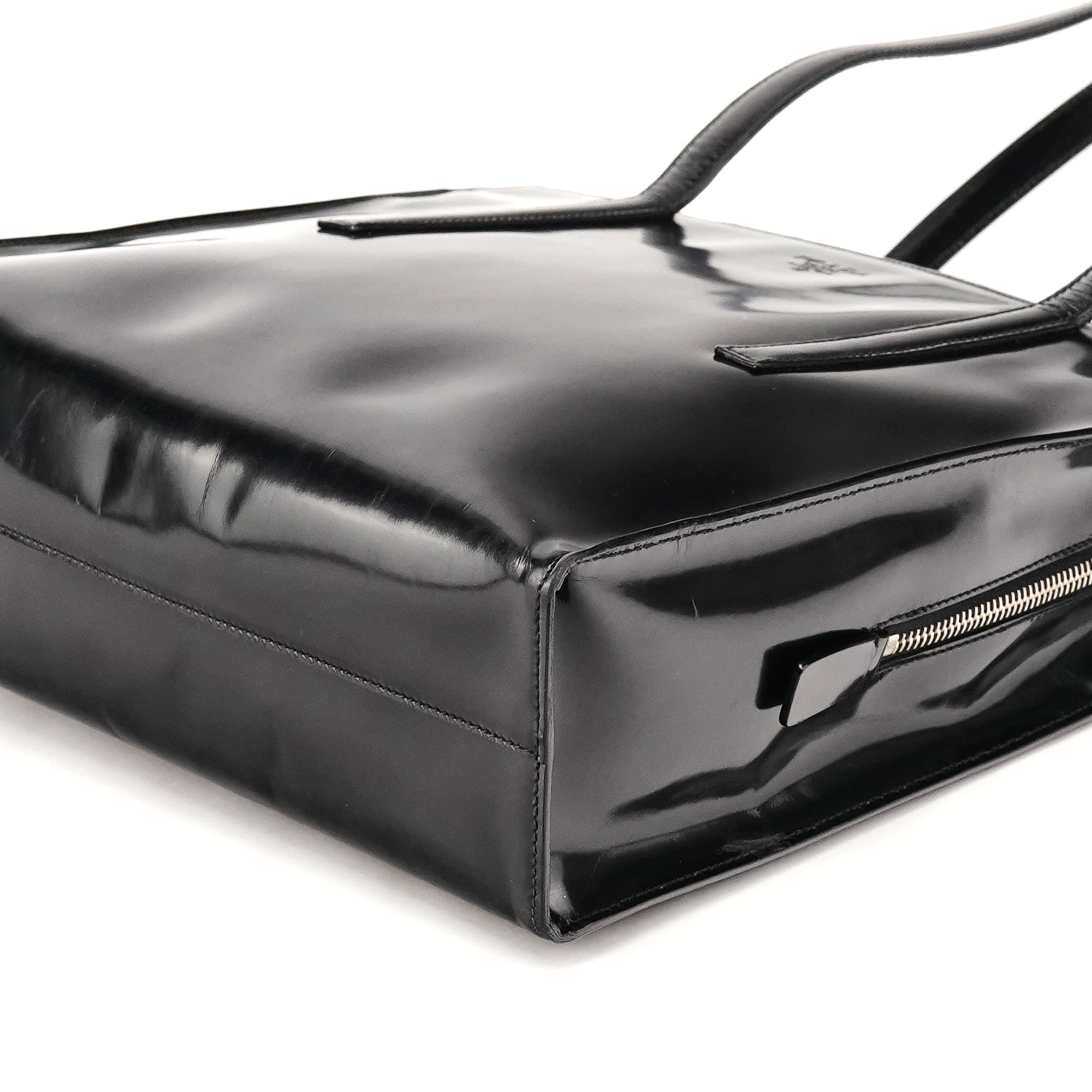 Prada 1995 Black Spazzolato Sport Tote Bag