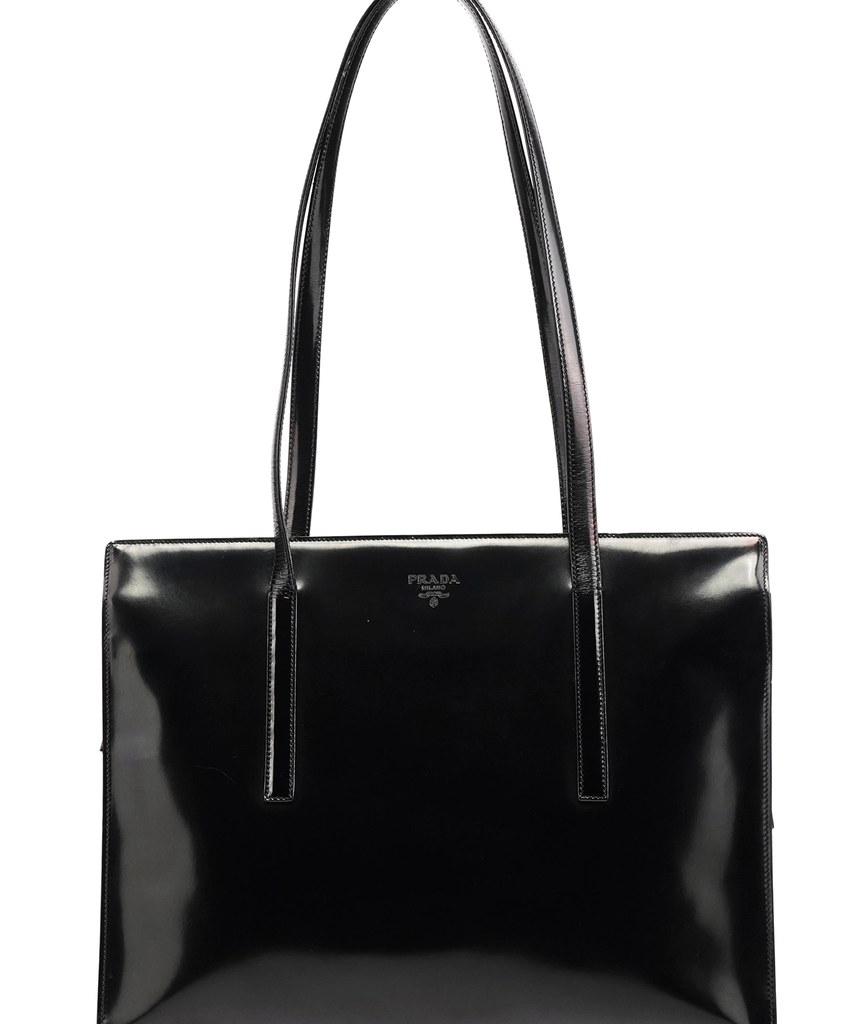 Prada 1995 Black Spazzolato Sport Tote Bag