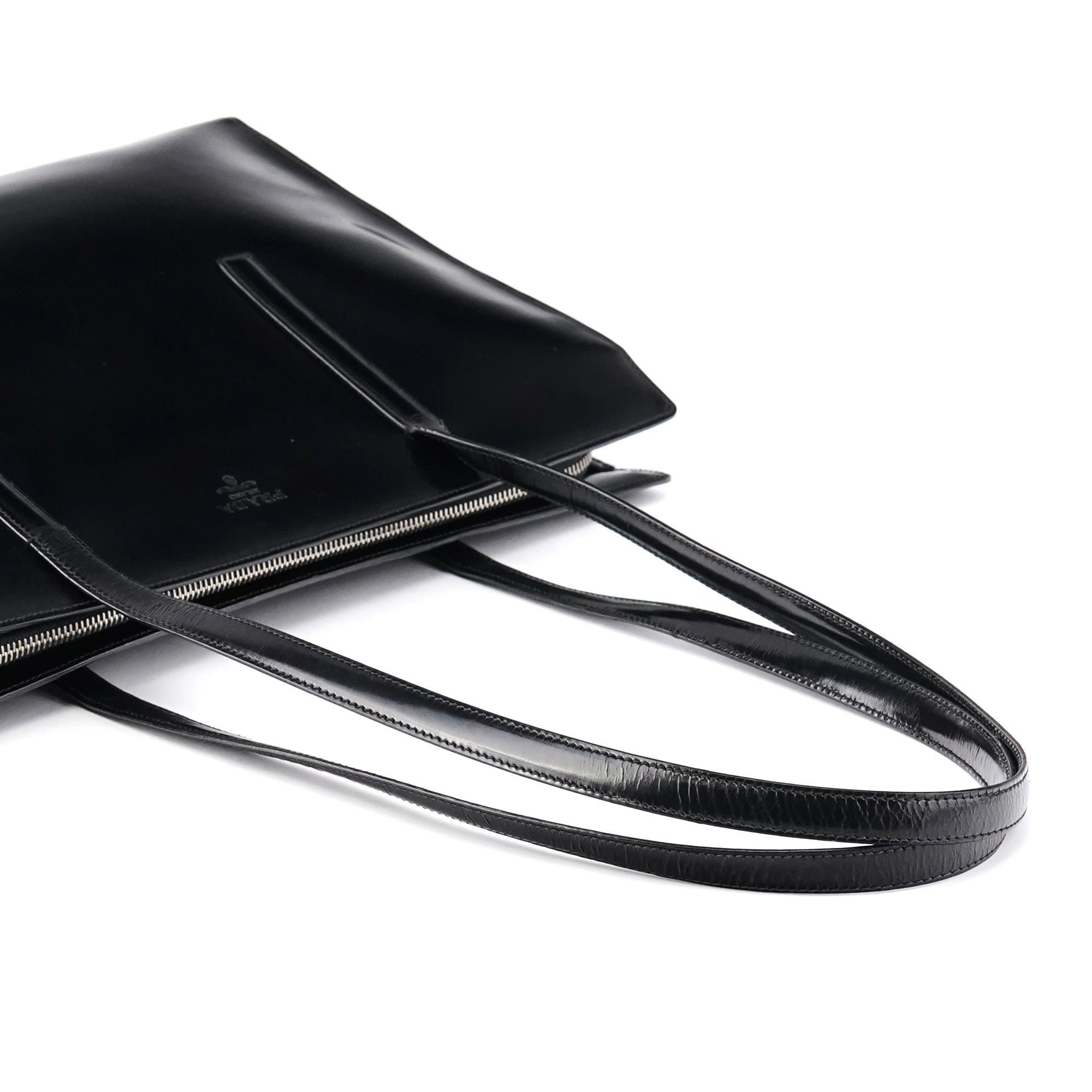 Prada 1995 Black Spazzolato Sport Tote Bag