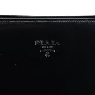 Prada 1995 Black Spazzolato Sport Tote Bag