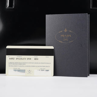 Prada 1995 Black Spazzolato Sport Tote Bag