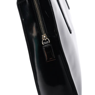 Prada 1995 Black Spazzolato Sport Tote Bag