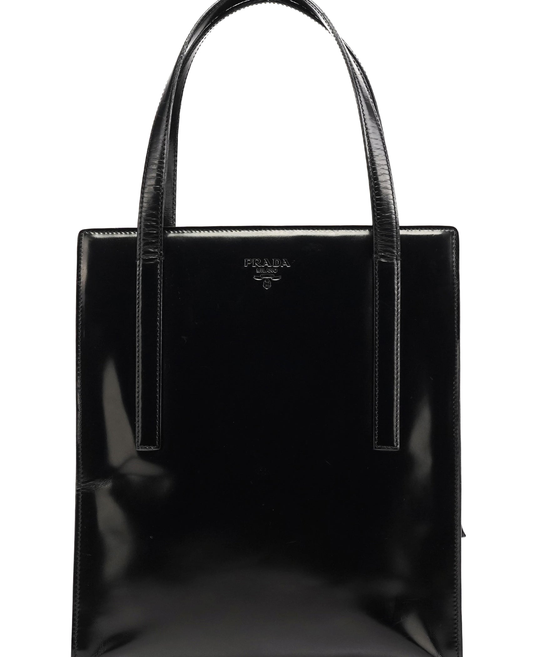 Prada 1995 Black Spazzolato Sport Tote Bag