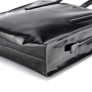 Prada 1995 Black Spazzolato Sport Tote Bag