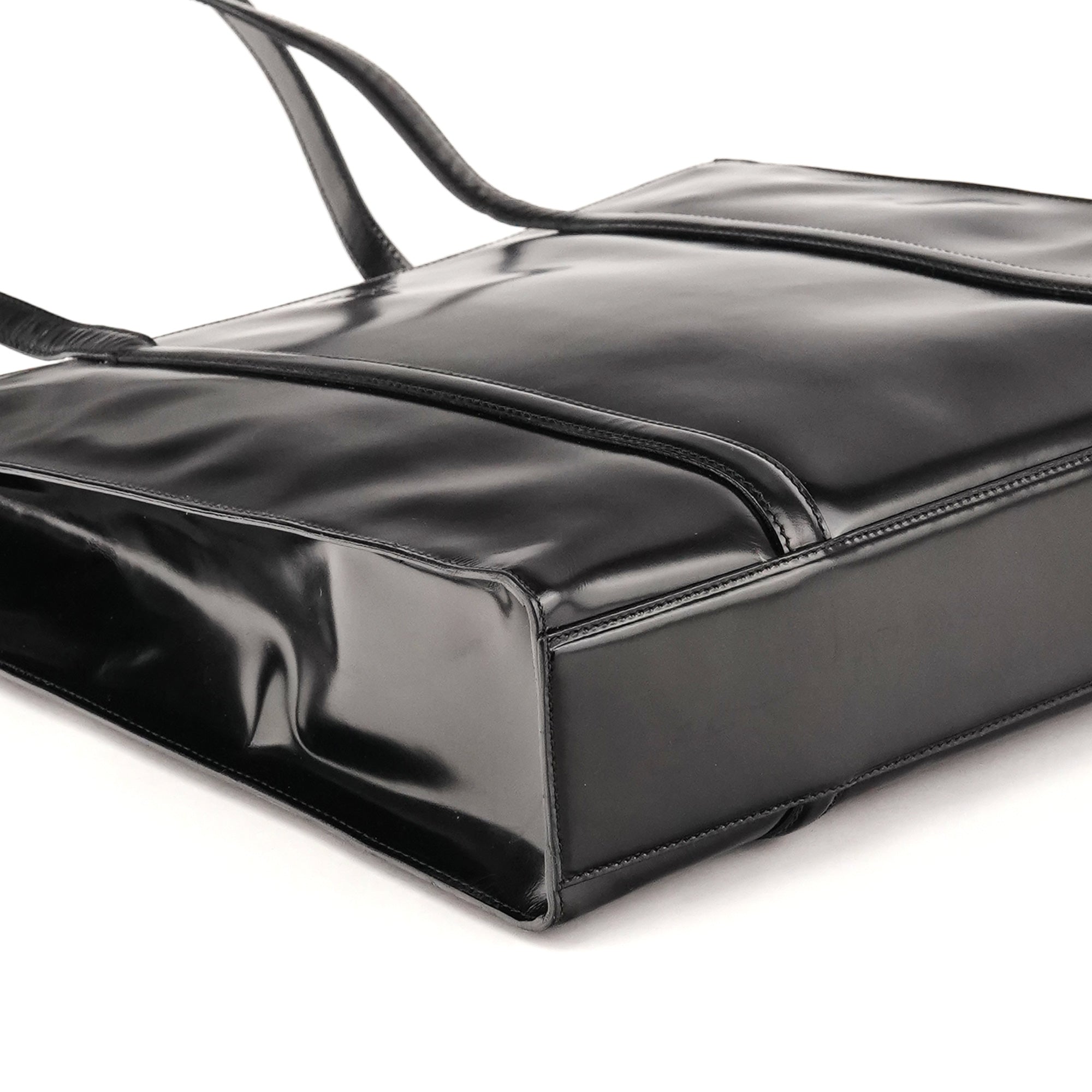 Prada 1995 Black Spazzolato Sport Tote Bag