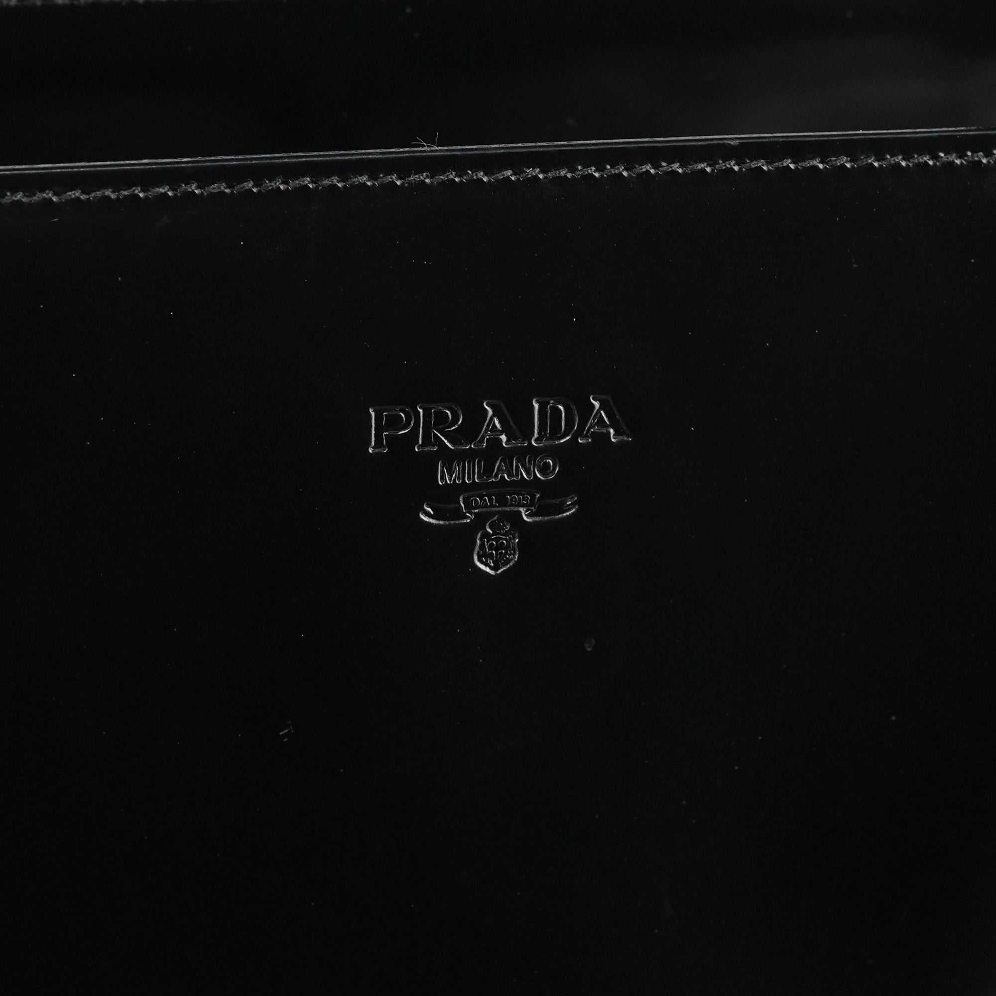Prada 1995 Black Spazzolato Sport Tote Bag