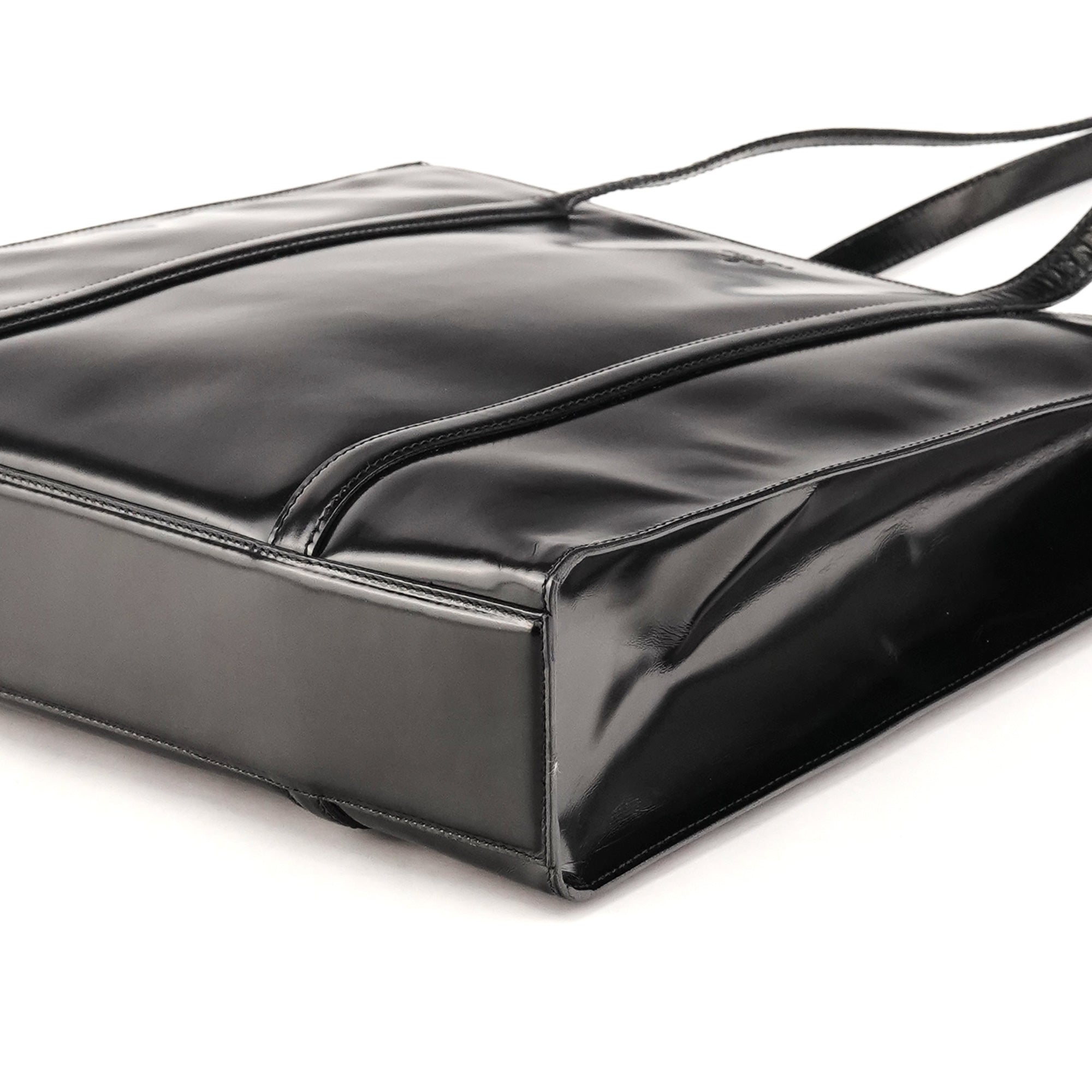 Prada 1995 Black Spazzolato Sport Tote Bag