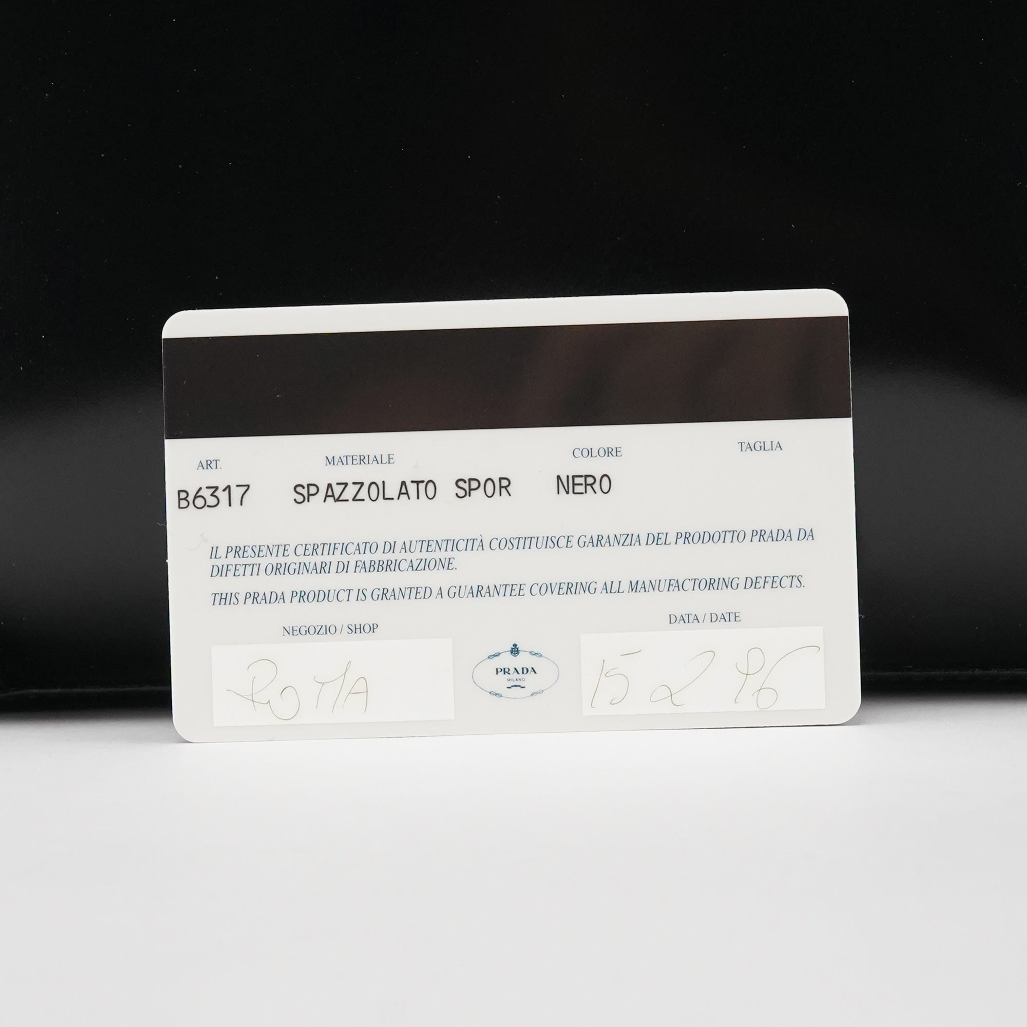 Prada 1995 Black Spazzolato Sport Tote Bag