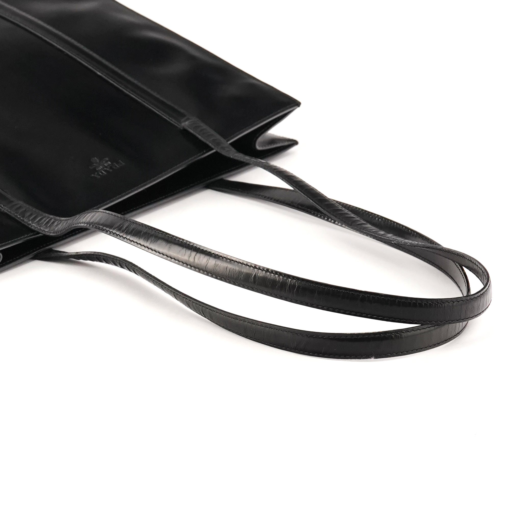 Prada 1995 Black Spazzolato Sport Tote Bag