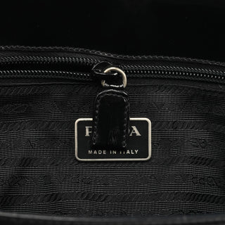 Prada 1995 Black Spazzolato Sport Tote Bag