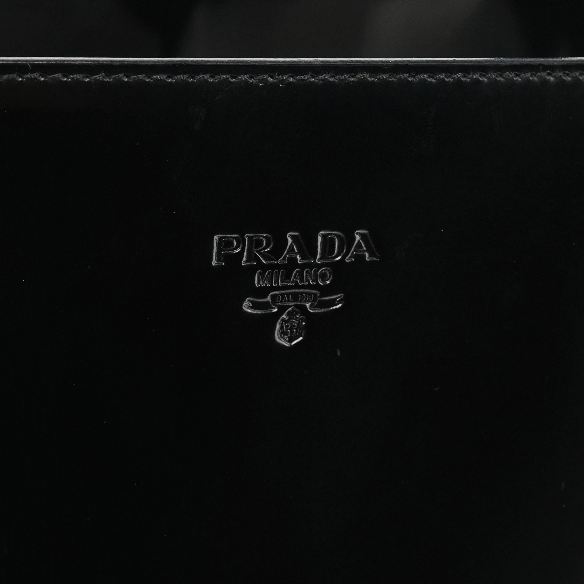 Prada 1995 Black Spazzolato Sport Tote Bag
