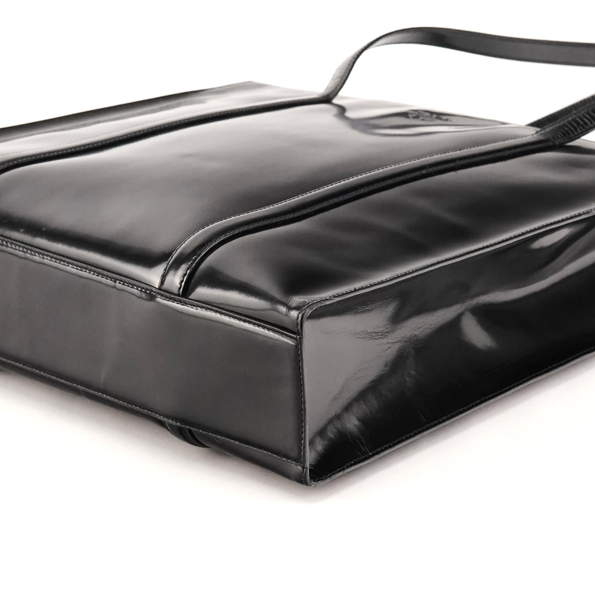 Prada 1995 Black Spazzolato Sport Tote Bag