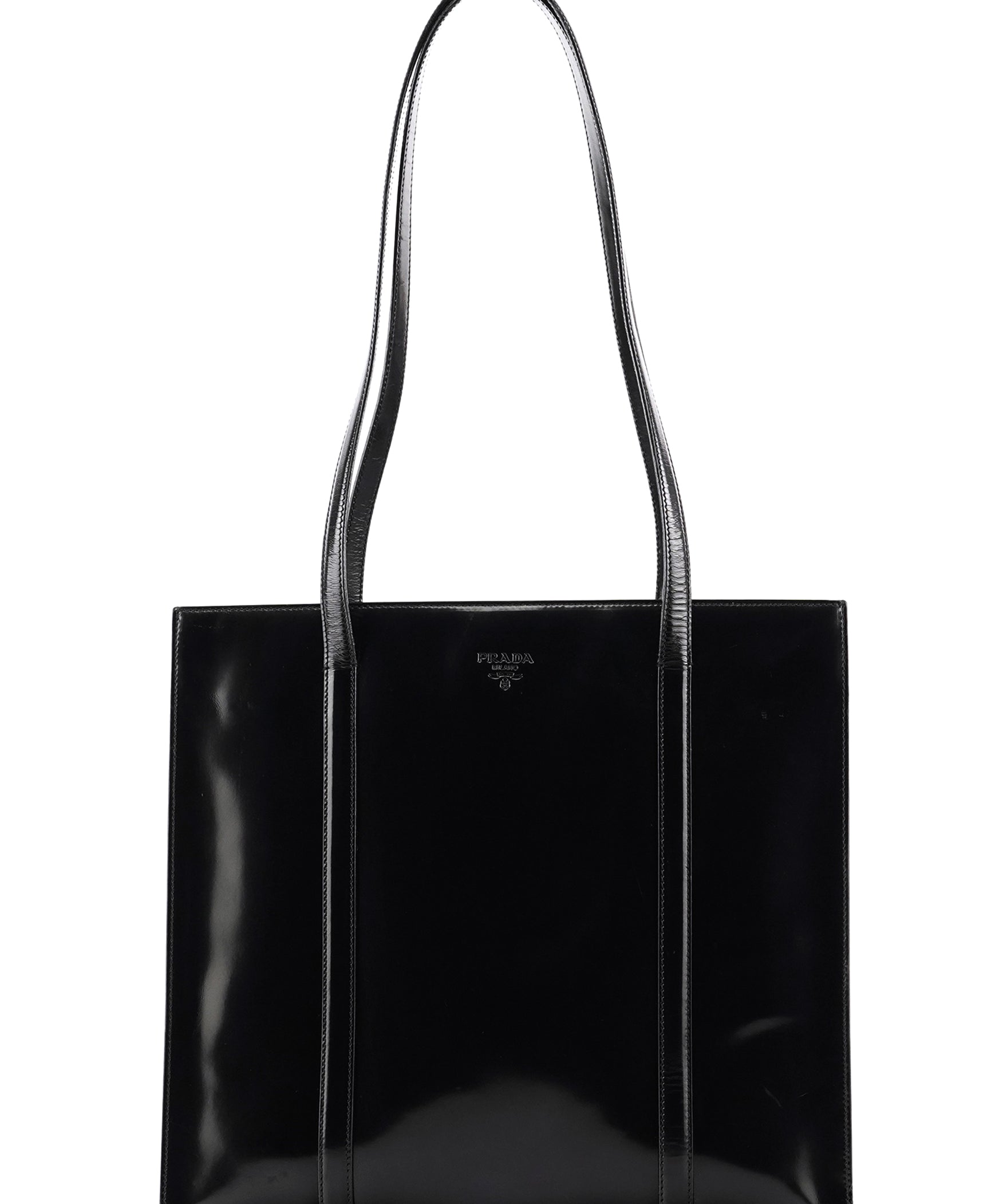 Prada 1995 Black Spazzolato Sport Tote Bag