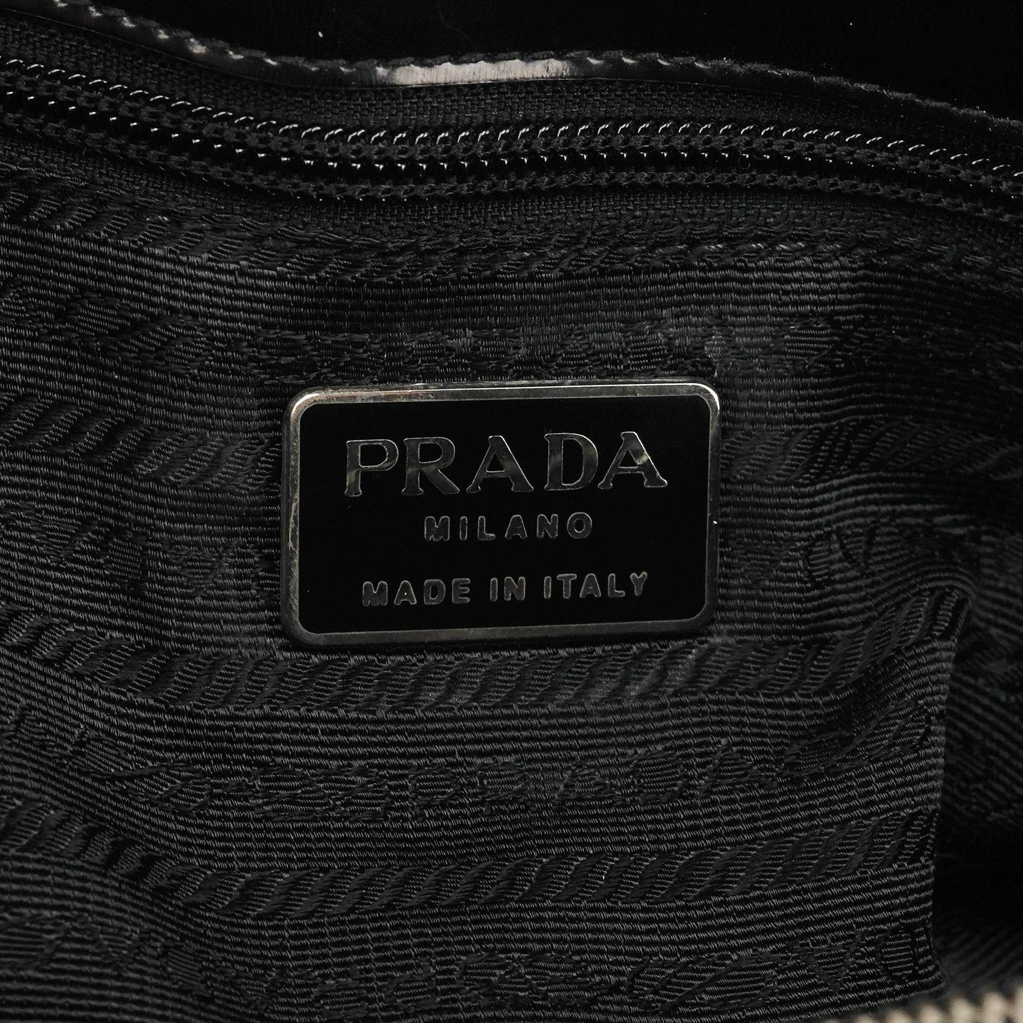 Prada 1995 Black Spazzolato Sport Tote Bag