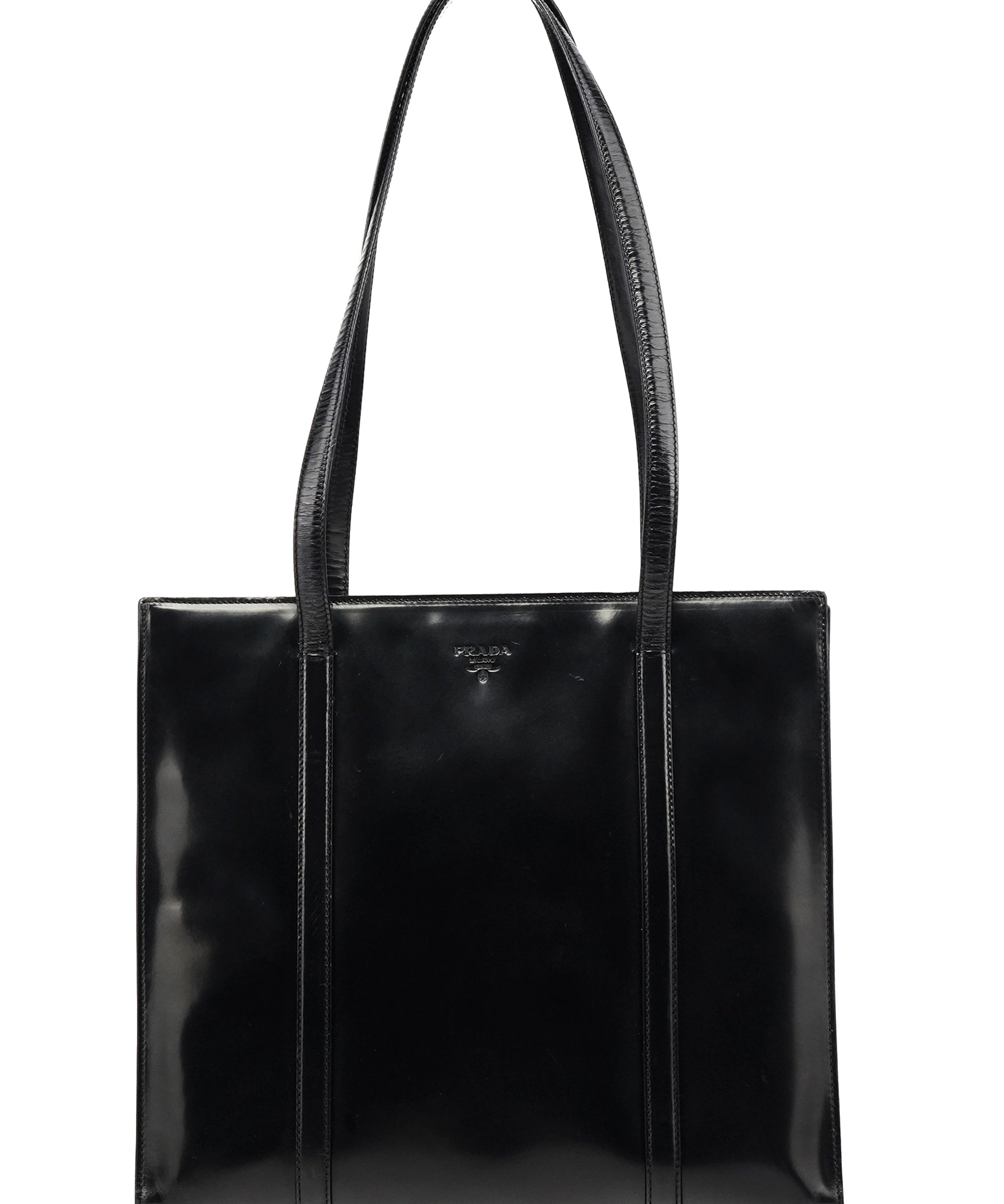 Prada 1995 Black Spazzolato Sport Tote Bag
