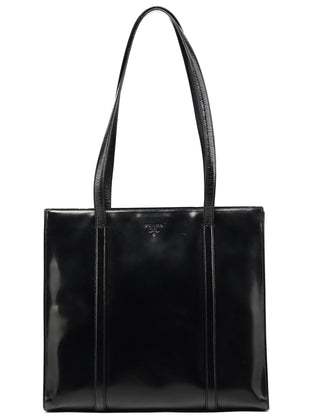 Prada 1995 Black Spazzolato Sport Tote Bag