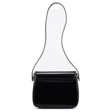 Prada 1995 Black Spazzolato Swivel Shoulder Bag