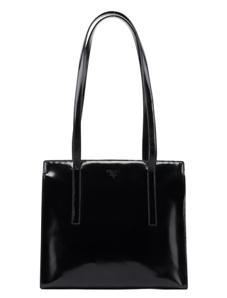 Prada 1995 Black Spazzolato Tote