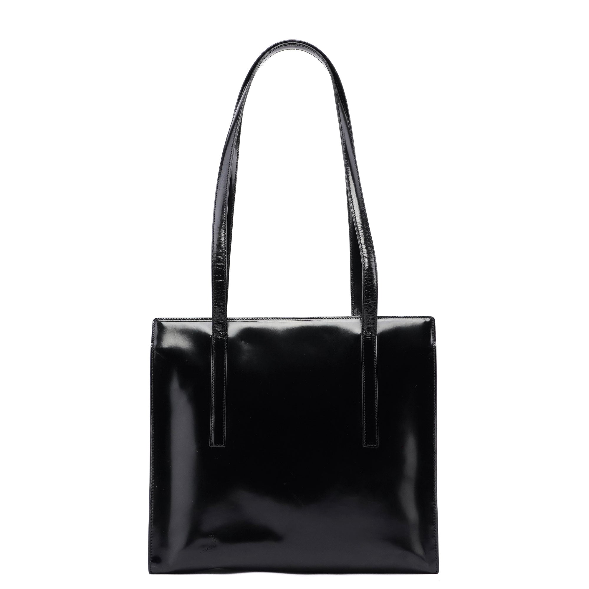 Prada 1995 Black Spazzolato Tote