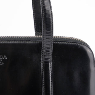 Prada 1995 Black Spazzolato Tote