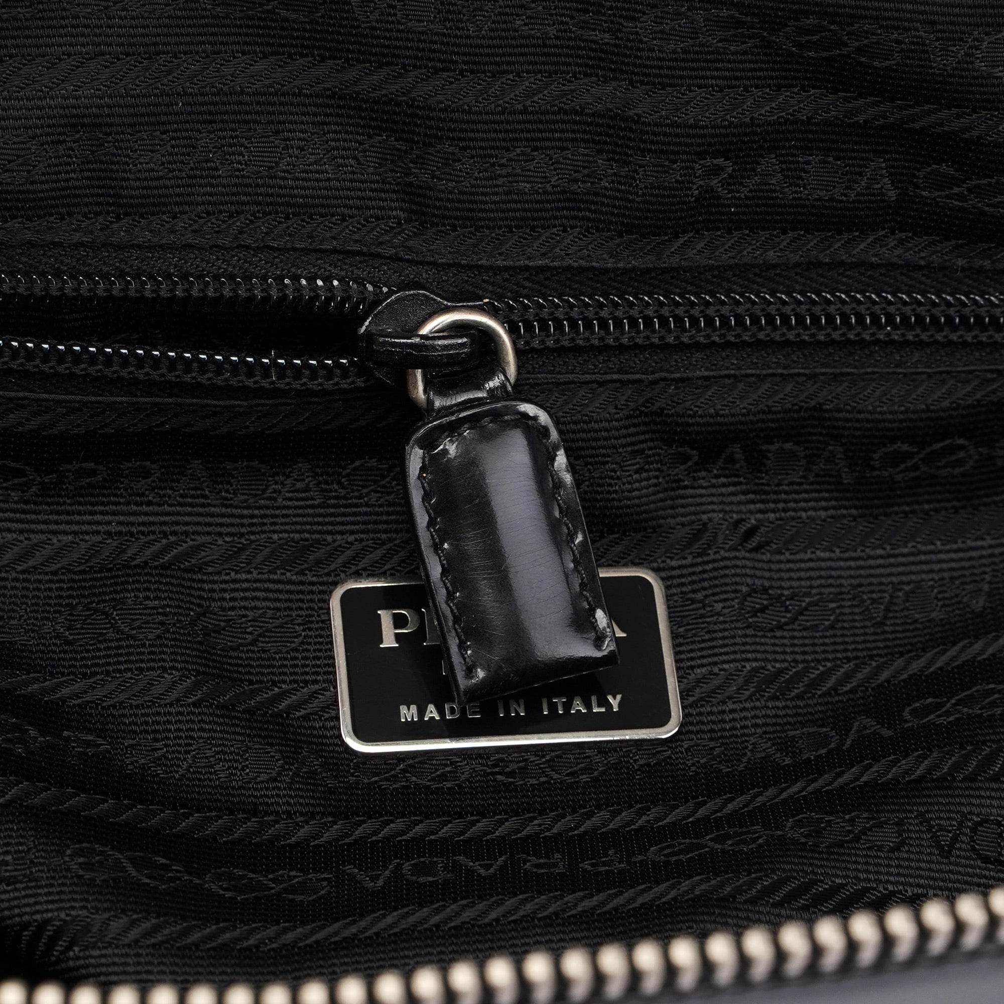 Prada 1995 Black Spazzolato Tote