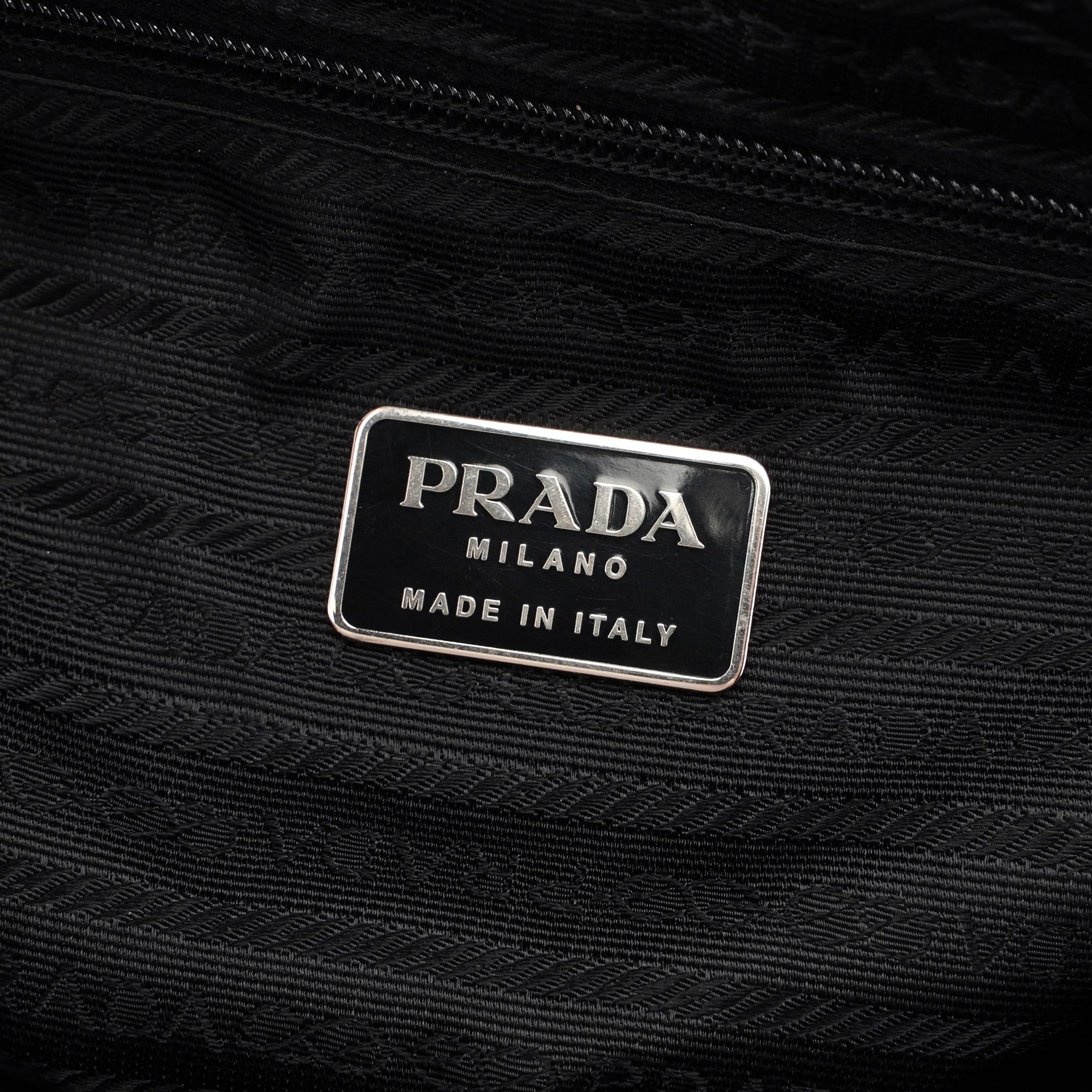 Prada 1995 Black Spazzolato Tote