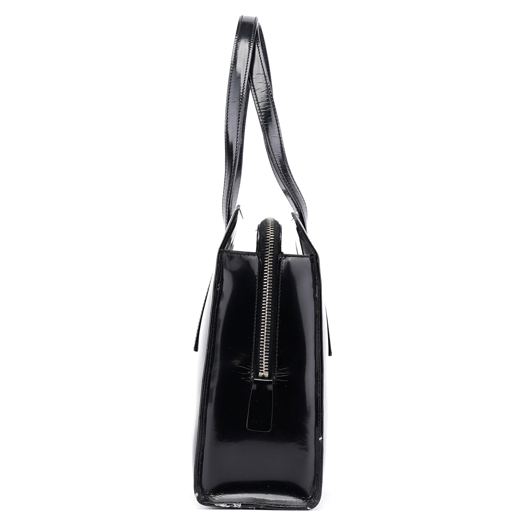 Prada 1995 Black Spazzolato Tote Bag