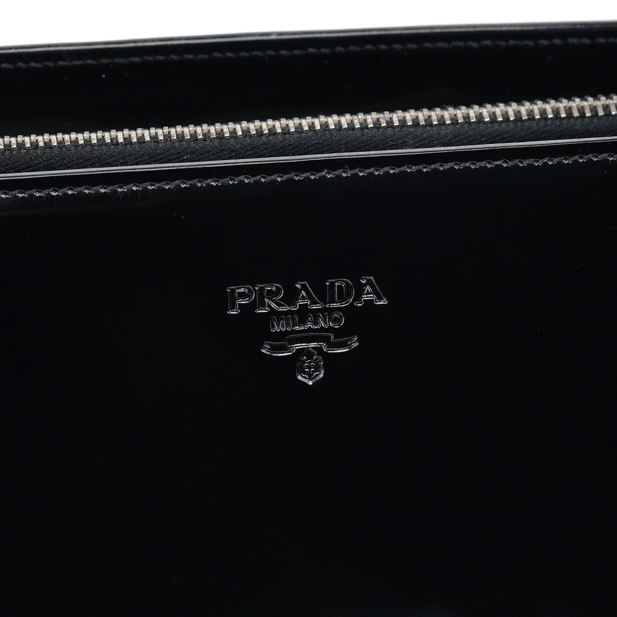 Prada 1995 Black Spazzolato Tote Bag