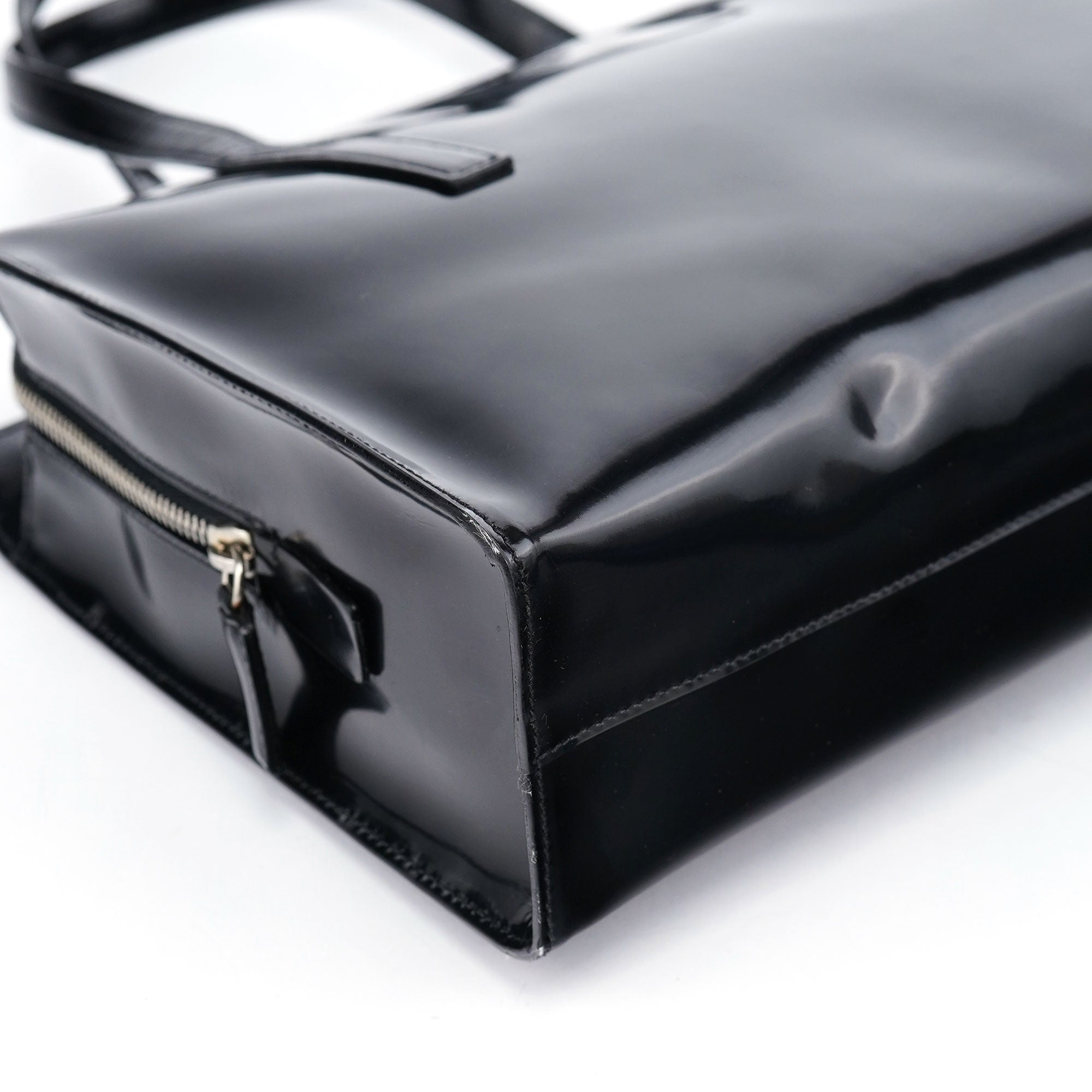 Prada 1995 Black Spazzolato Tote Bag