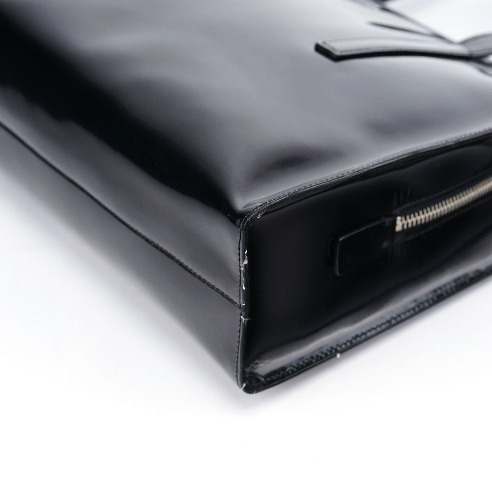 Prada 1995 Black Spazzolato Tote Bag
