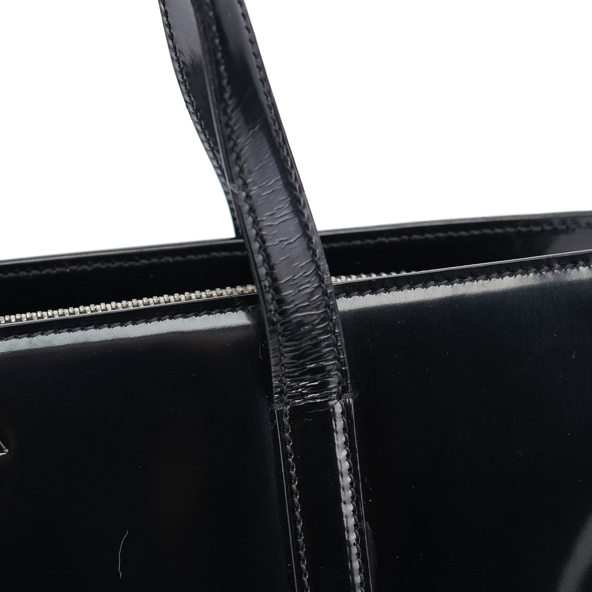 Prada 1995 Black Spazzolato Tote Bag