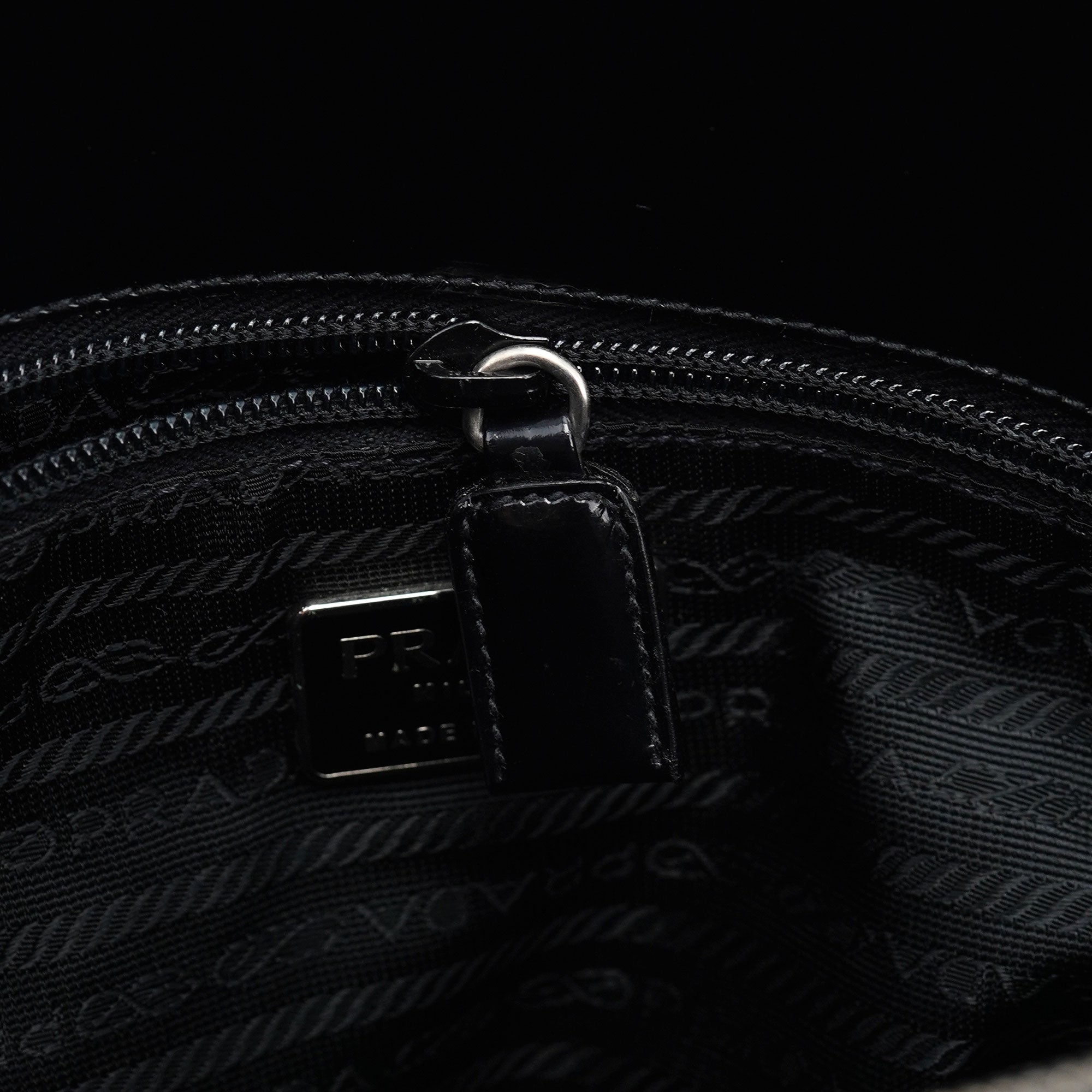 Prada 1995 Black Spazzolato Tote Bag