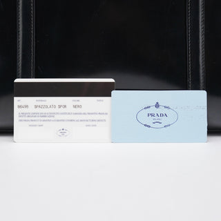 Prada 1995 Black Spazzolato Tote Bag