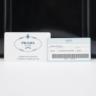 Prada 1995 Black Spazzolato Tote Bag