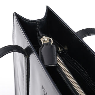 Prada 1995 Black Spazzolato Tote Bag
