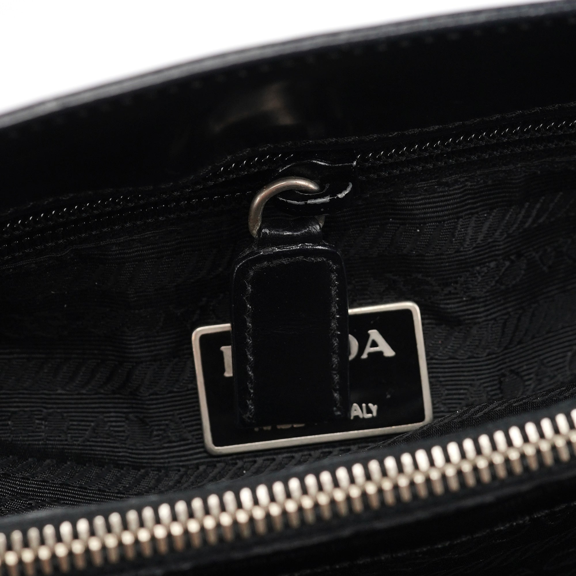 Prada 1995 Black Spazzolato Tote Bag