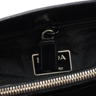 Prada 1995 Black Spazzolato Tote Bag