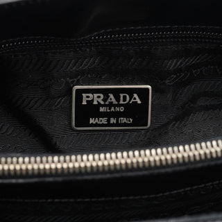 Prada 1995 Black Spazzolato Tote Bag