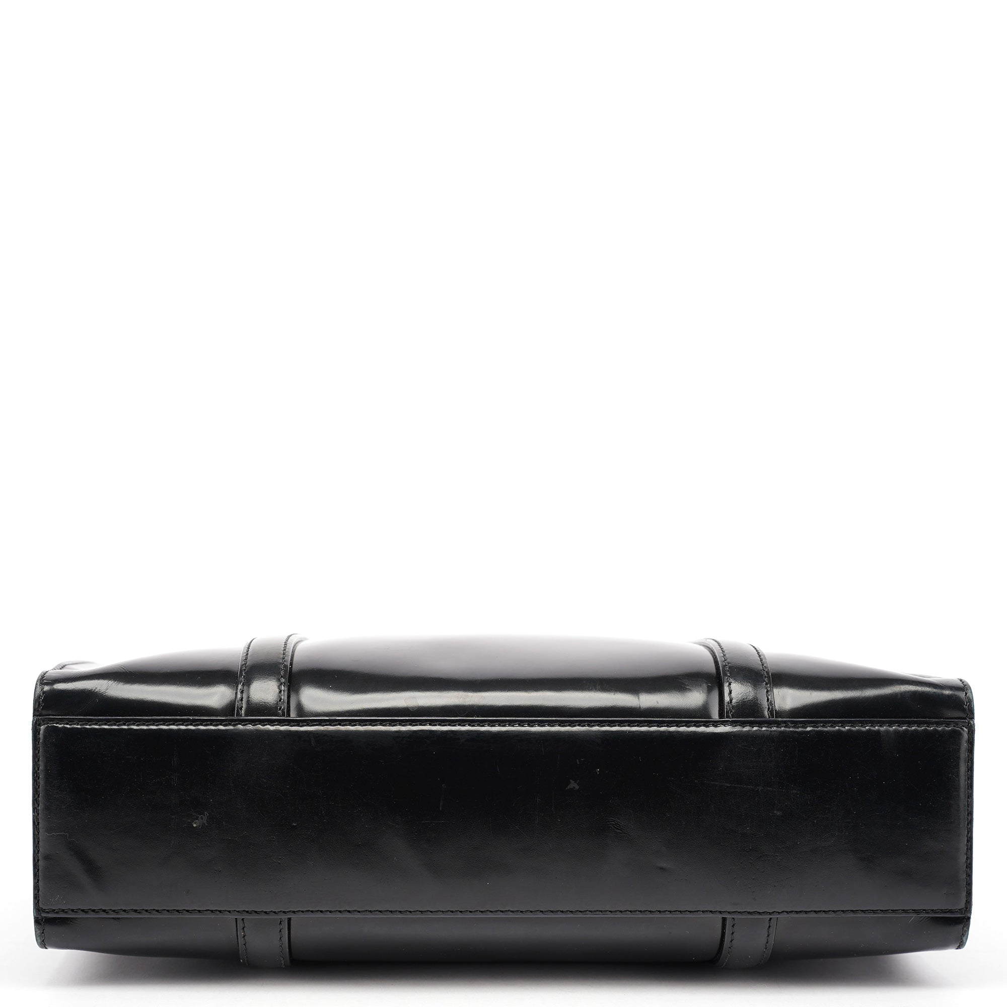 Prada 1995 Black Spazzolato Tote Bag