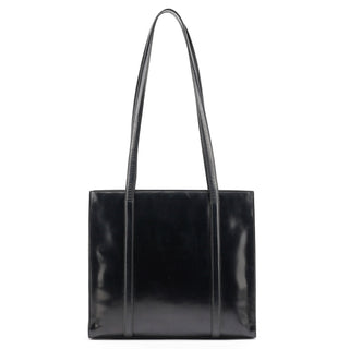 Prada 1995 Black Spazzolato Tote Bag