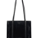 Prada 1995 Black Spazzolato Tote Bag