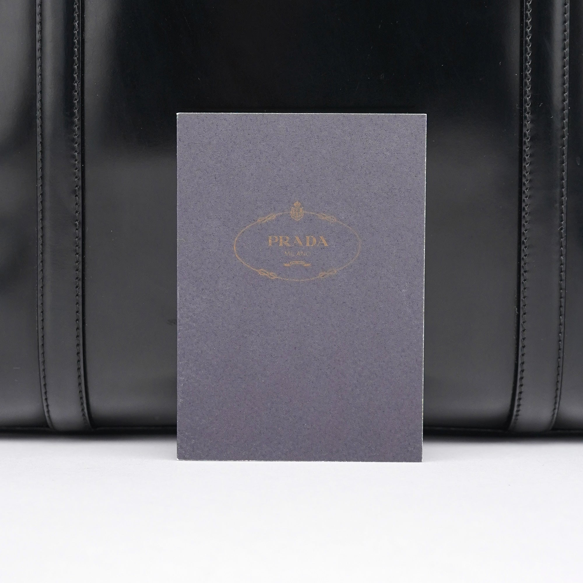Prada 1995 Black Spazzolato Tote Bag