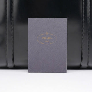 Prada 1995 Black Spazzolato Tote Bag