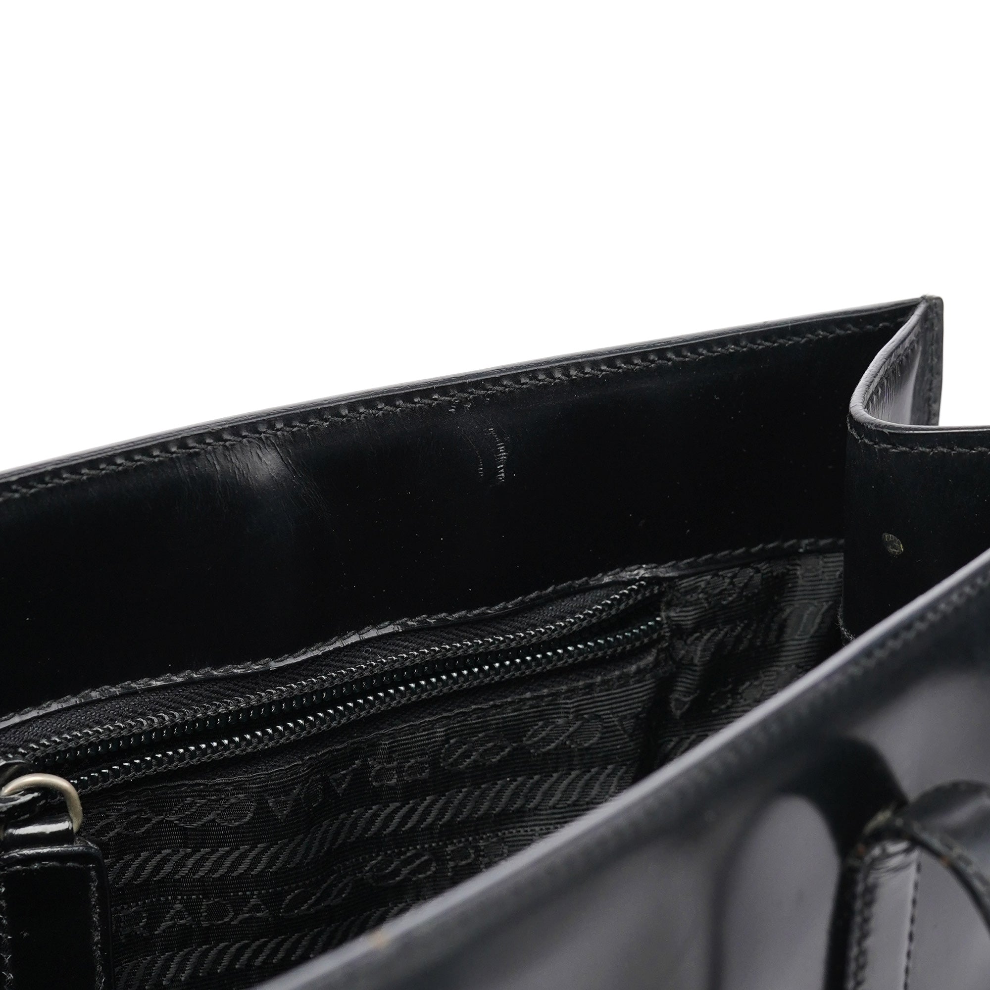 Prada 1995 Black Spazzolato Tote Bag
