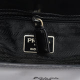 Prada 1995 Black Spazzolato Tote Bag