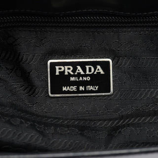 Prada 1995 Black Spazzolato Tote Bag